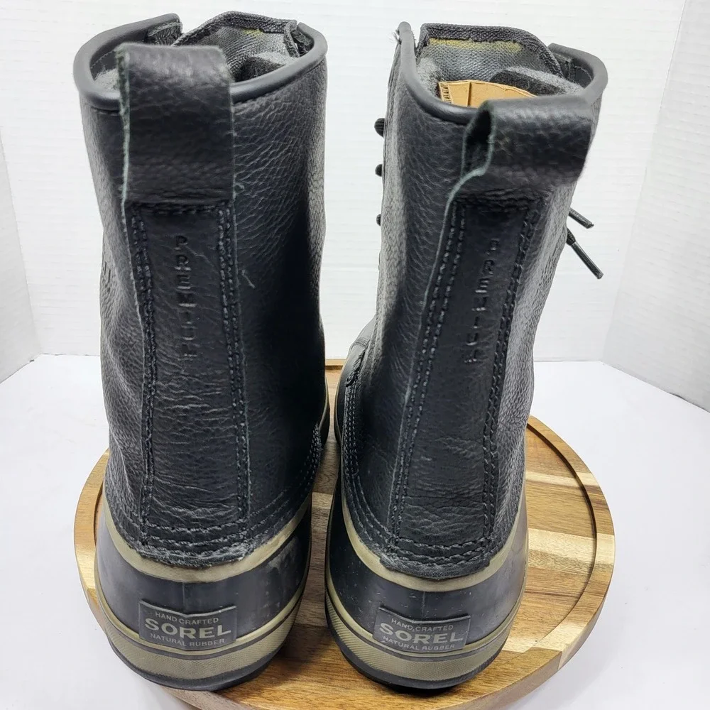 Sorel 1964 Premium T Mens Boots Size 8 Black Waterproof Leather Duck Snow NM1561